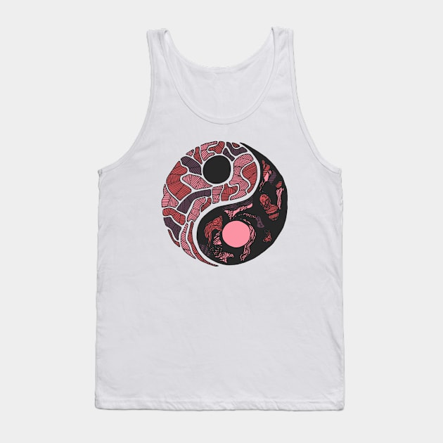 Ambrose Abstract Yin Yang Tank Top by kenallouis